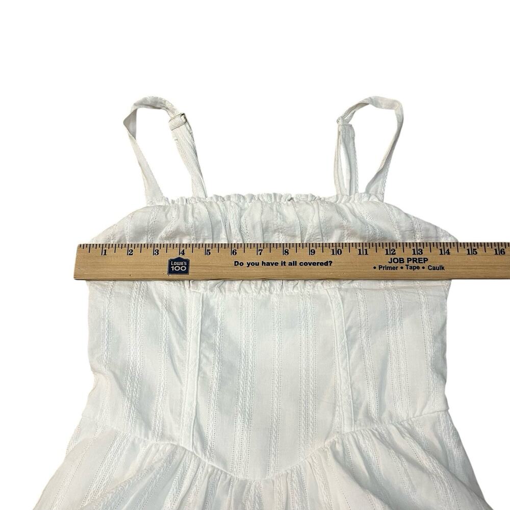 Wild Fable Milkmaid Midi Dress XXS White Cottagecore Cotton Vacation Flared - Picture 8 of 9